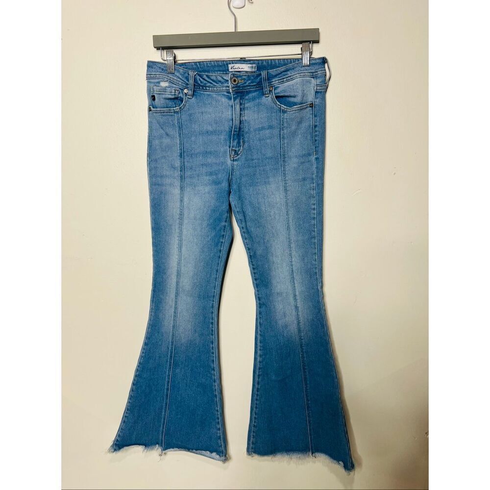 KanCan Light Wash Flare Jeans Raw Hem Sz 29